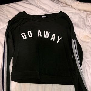 Olive green long sleeve crop too